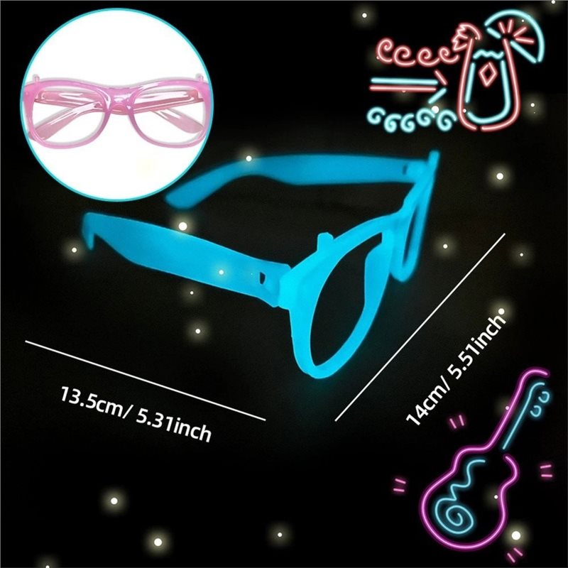 DTA4-20Pcs Glow-In-The-Dark Ne - огляд і ціна Glow In The Dark Party Glasses