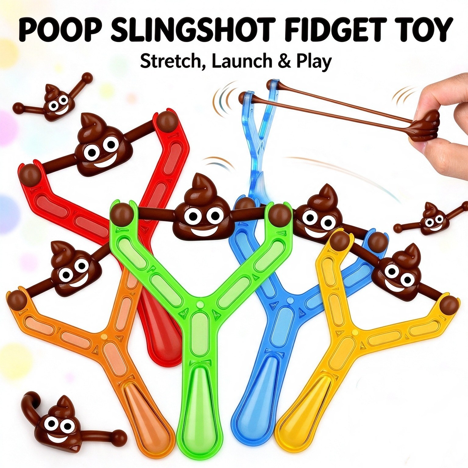 5Pcs Fake Poop Slingshot Funny - огляд і ціна Fake Poop Gag Gift