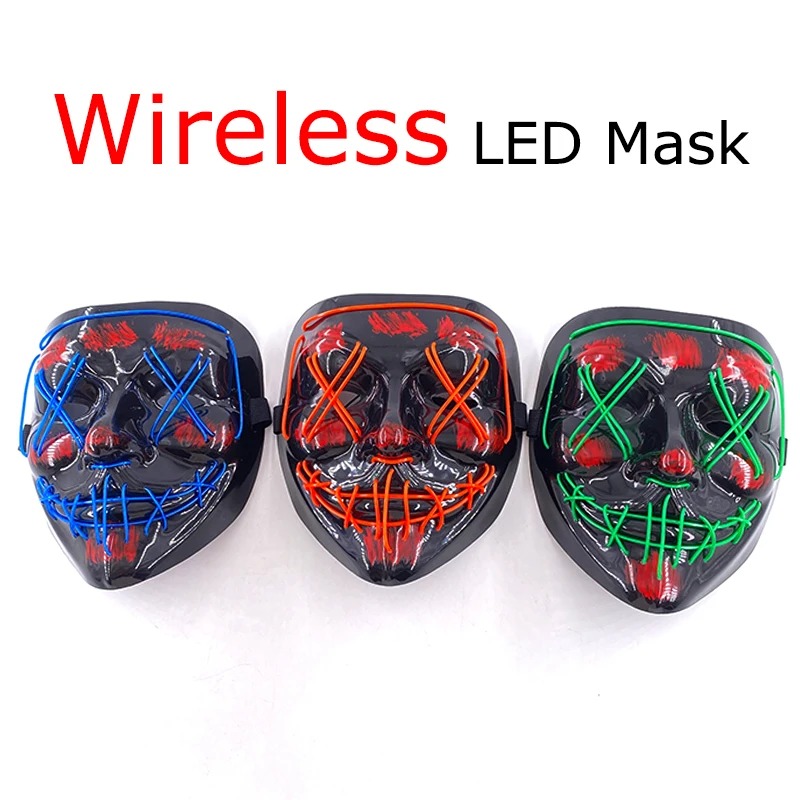 Wireless Neon LED Purge Mask M - огляд і ціна Led Purge Mask Halloween