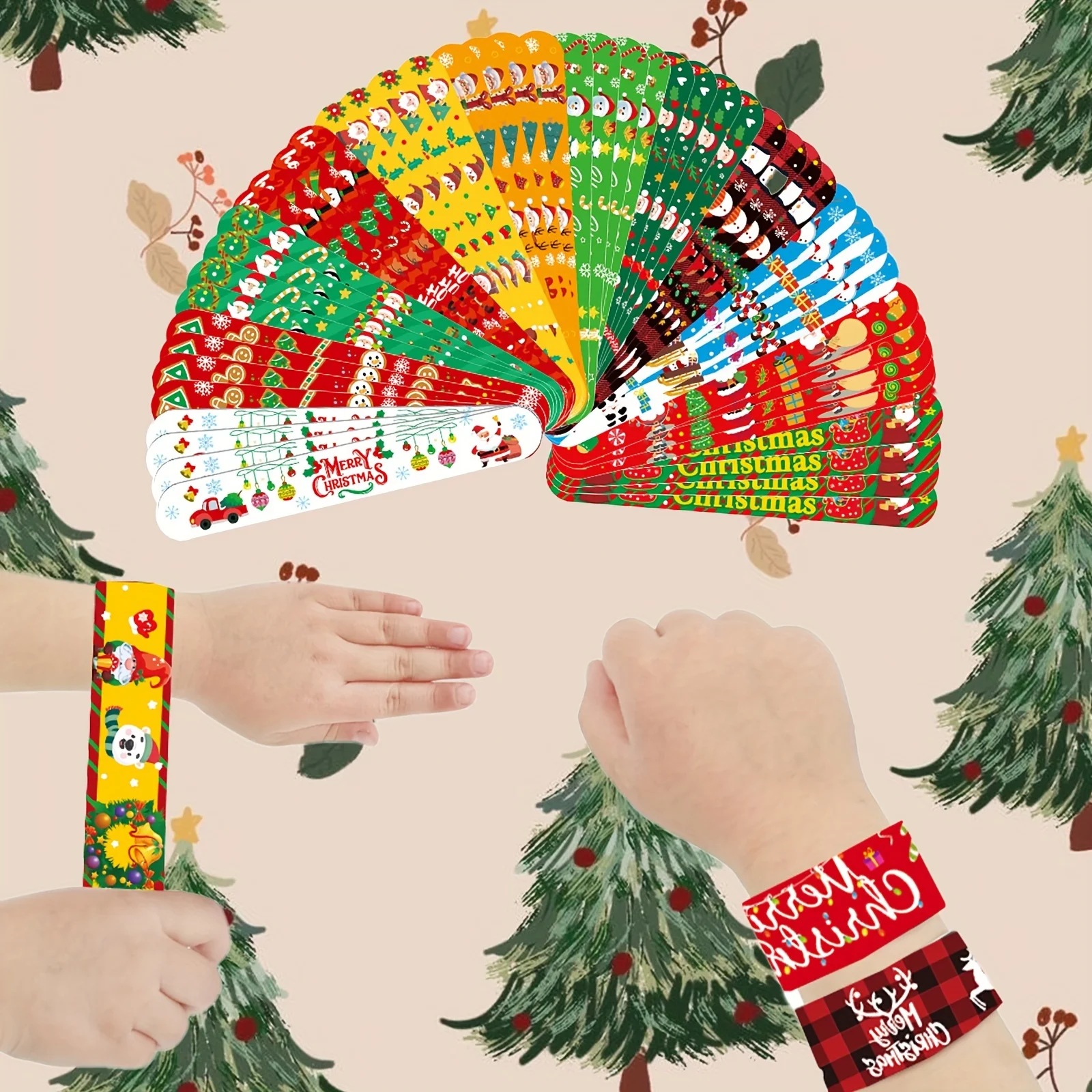 Christmas Slap Bracelets Chris - огляд і ціна Party Supplies